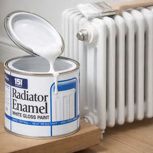 Radiator white enamel - radiator, gloss