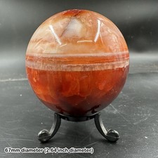 Carnelian Sphere Madagascar Natural Orange Crystal Ball Polished Gemstone