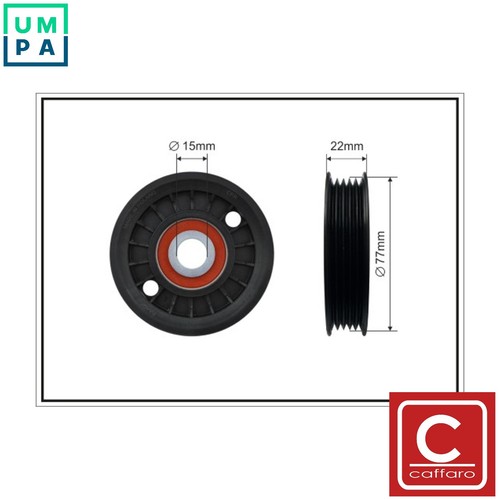 Deflectionguide pulley vribbed - pulley,