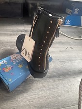 Zara Girls Studded Ankle Boots EUR 36 UK Size 3