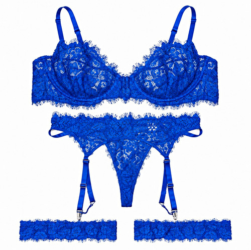 Blue lace underwired - lace,