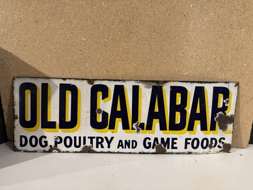 Old calabar enamel sign - old,