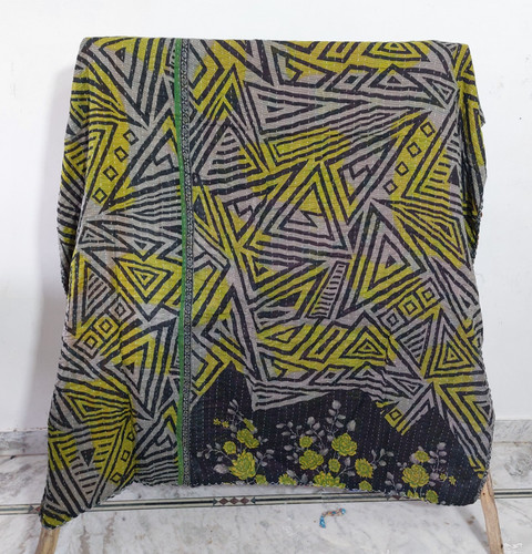 Vintage kantha quilt handmade - kantha,