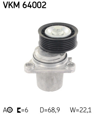 Tensioner pulley ribbed - tensioner, v-ribbed