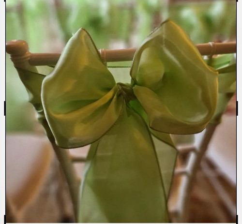 Sage green satin - chair, sash