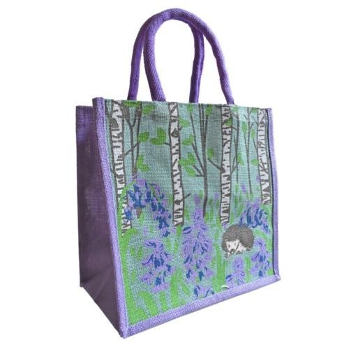 Hedgehog bluebell wood jute - hedgehog,