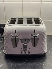 DeLonghi CTJ4003 Brillante 4-Slice Toaster White Tested & Working