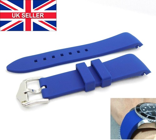 Curved end blue silicone - blue,