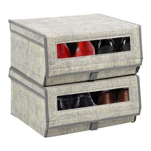 Shoe storage boxes stackable - shoe,