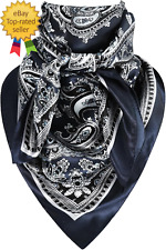 35 Inch Wild Rag Cowboy Scarves for MenLarge Rancher Neckerchief Silk Feel
