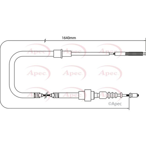 Apec handbrake cable right - handbrake,