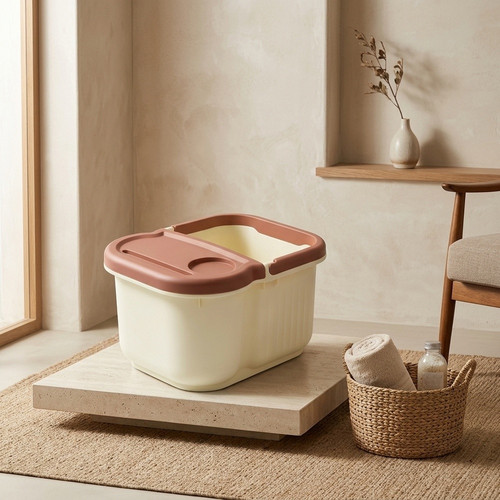 Foldable cream foot bath - foot, with
