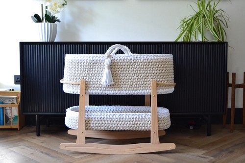 Crochet moses basket with - basket,