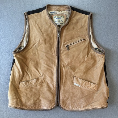 Vintage nickelson leather vest - vintage,
