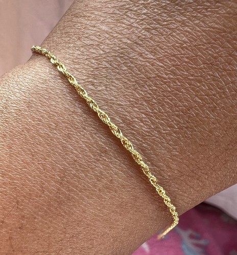 Solid 18ct gold bracelet 18cm - 18ct,