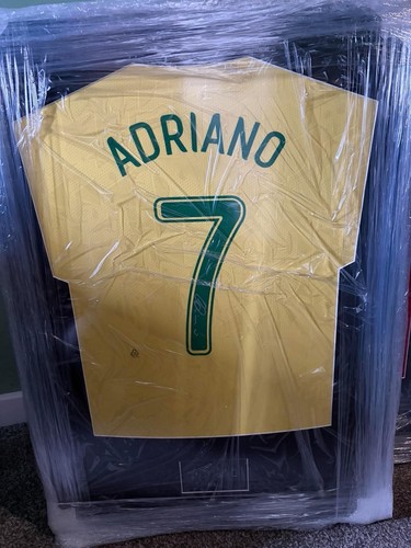 Adriano signed brazil football - signed,