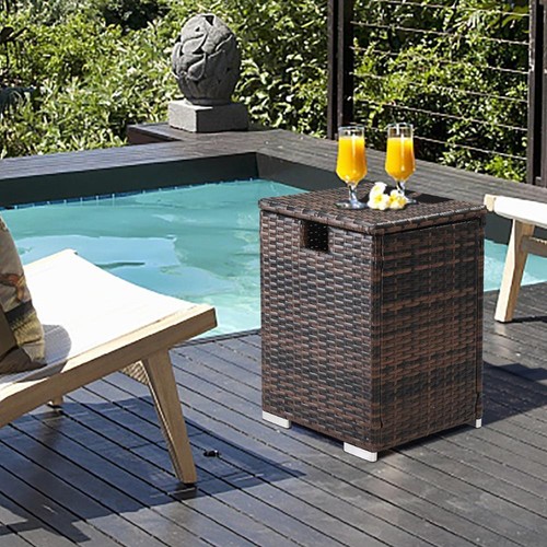 Gallon rattan deck box - rattan,