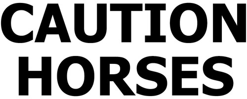 Caution horses horsebox - caution,