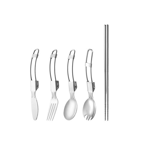 5pcs folding camping utensils - 5pcs,