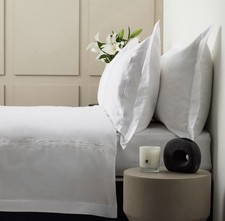 K by Kelly Hoppen 100% Cotton 400TC Embroidered 5pc Duvet Set White King Size