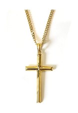24k gold chain style - 24k, cross