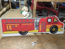 Childs Fire Engine Bed Frame Used