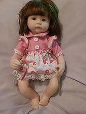 16" Reborn Soft Vinyl Baby  Silicone Doll Pink Outfit