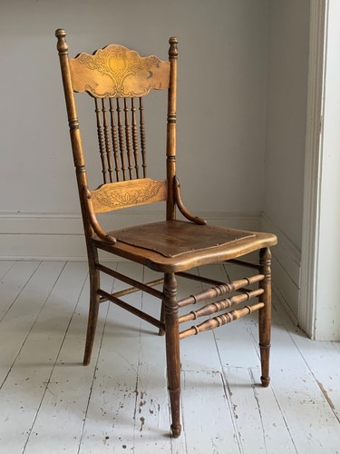 Antique pressed back oak - pressed,