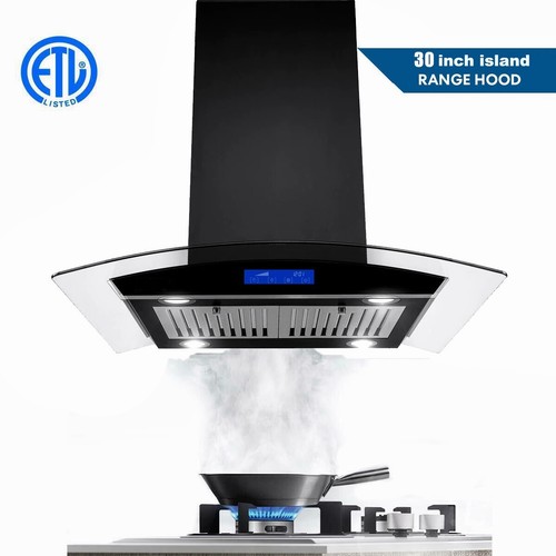 30in island mount cooker - 30in, hood