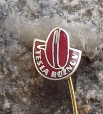 Antique Tesla Electronics Roznov Television Cathode Ray Tube TV Pin Badge 