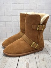 Womens Tan Suede Pull On
