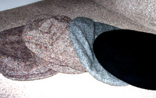 3 PEAKED HATS, 1 BERET BY