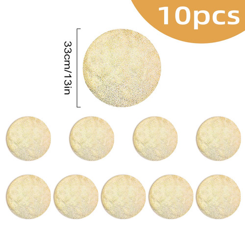 Disposable gold placemats - gold, set