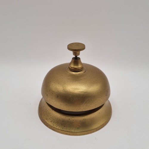 Vintage brass push button - brass, shop