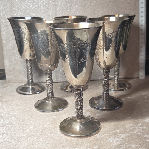 Vintage silver plate wine - vintage,