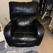 Black Genuine Leather Recliner