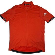 Adidas Climachill Supernova Cycling Jersey Mens M Orange Reflective Zip Pockets