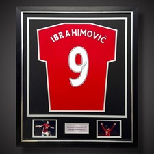 Deluxe Framed Zlatan Ibrahimovic  Signed Manchester United Football Shirt £499