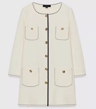 Zara Long Knit Cardigan Ecru