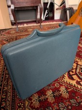 Samsonite Vintage 1980s Hard Shell Briefcase.  Blue/Green