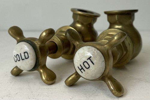 Vintage brass hot cold - hot,