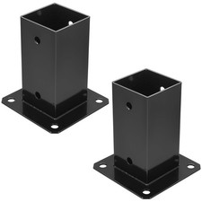 McBlast 2 Pcs Bolt Down Fence Post Holder, Iron Fence Post Support, 70x70mm