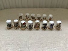 Vintage Bone China Thimbles 14 Pieces, Mixed bundle Finsbury
