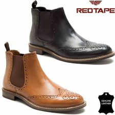 Mens leather chelsea boots - leather,