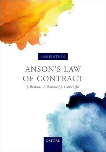Anson law contract by - of,