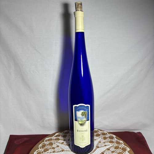 Cobalt blue wine - bottle, light