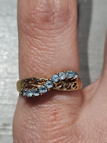 9ct yellow gold aquamarine - 9ct,