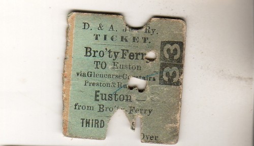 Railway ticket ajr broughty - railway, d&ajr
