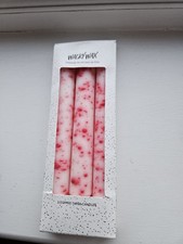 Dipped taper candles - candles,, pink