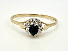 Hallmarked 9ct Gold Sapphire &